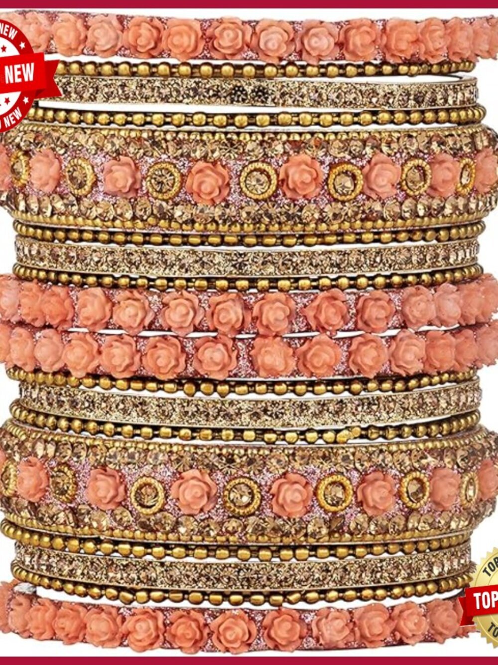 Indian Wedding Bangle Set Stone Studded Chura Jewelry Gift for Women